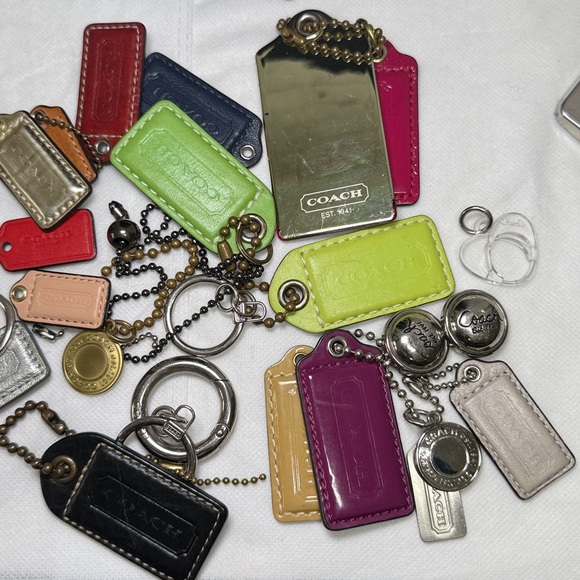 Coach Hangtags Metal or Leather or Mirror or Rings or Clear Heart Bid for Yours - Picture 4 of 16